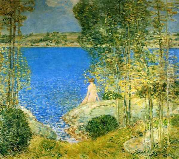 The Bather Oil Painting - Childe Hassam