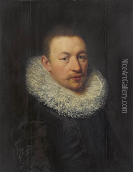 Herrenportrait Oil Painting - Jan Anthonisz Van Ravesteyn
