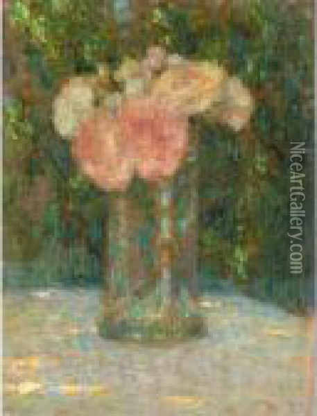 Le Bouquet Oil Painting - Henri Eugene Augustin Le Sidaner