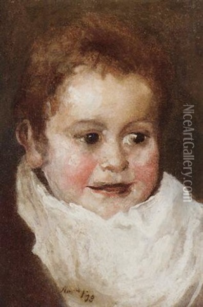 Portrait Eines Baby Oil Painting - Max Slevogt