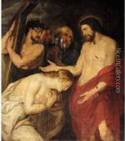 Christ And The Penitent Sinners Oil Painting - Peter Paul Rubens