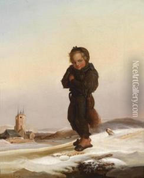 Freezing Boy Sweep Oil Painting - Georgi Friedrich Traugott