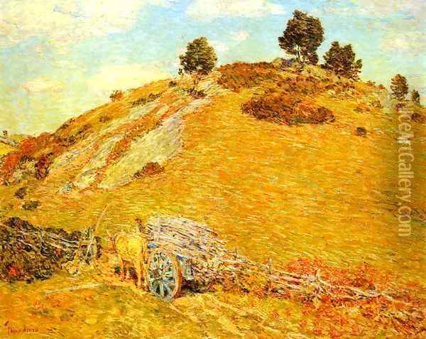 Bornero Hill Old Lyme Connecticut Oil Painting - Frederick Childe Hassam