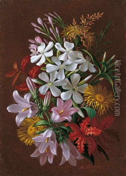 Blumenstillleben Oil Painting - Adelheid Dietrich