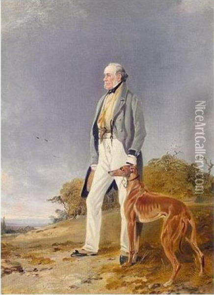 Mr Geddes And His Dog Glory Oil Painting - Richard Ansdell