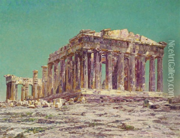 The Parthenon Oil Painting - Charles G. Dyer