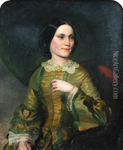Portrait Of Mr Austin; And Portrait Of Mrs Austin Oil Painting - Phillip Richard Morris