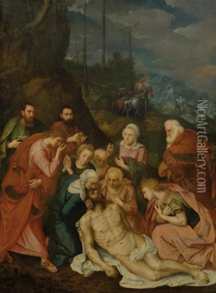 The Lamentation Of Christ Oil Painting - Willem Key