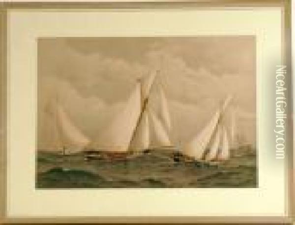Maritime Oil Painting - Frederick Schiller Cozzens