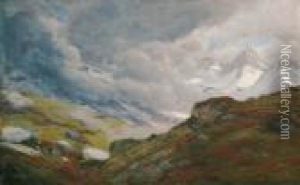 Nuvole sulla Montagna Oil Painting - Leonardo Roda