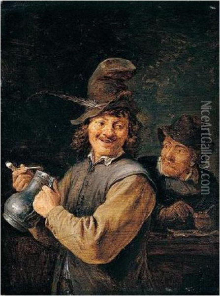 Signed Upper Right Oil Painting - David The Younger Teniers