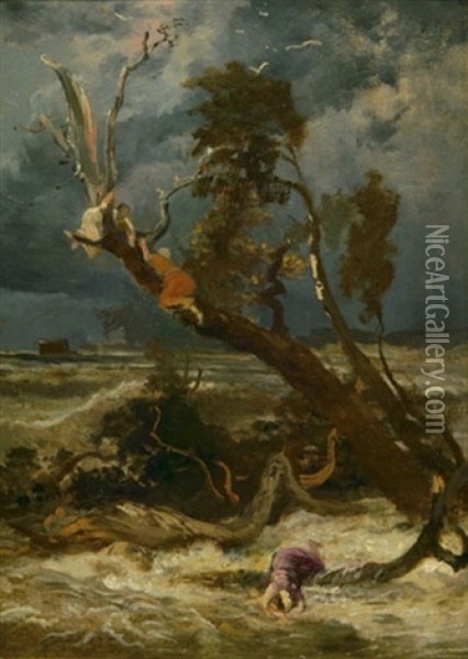 Die Sintflut Oil Painting - Johann Wilhelm Schirmer