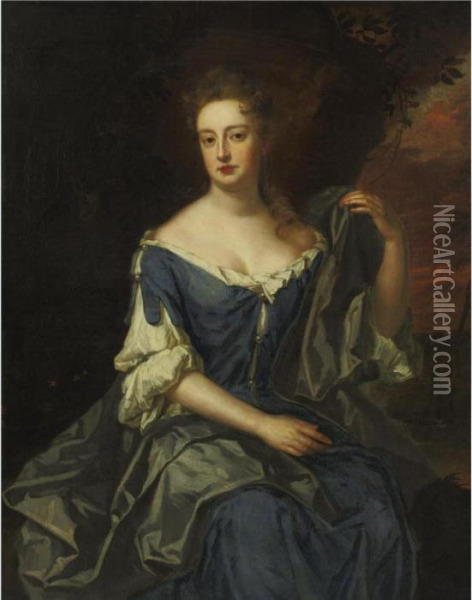 Portrait Of Lady Anne Montagu Oil Painting - Sir Godfrey Kneller