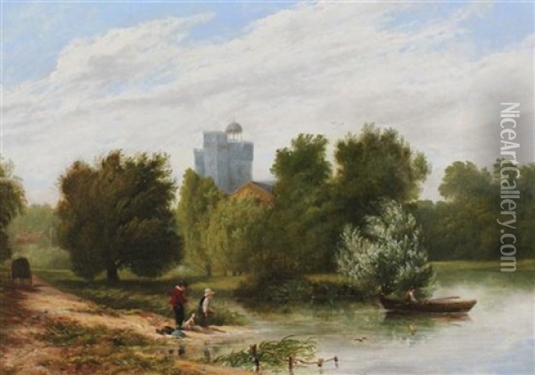 The Thames At Twickenham Oil Painting - Augustus Wall (Sir.) Callcott