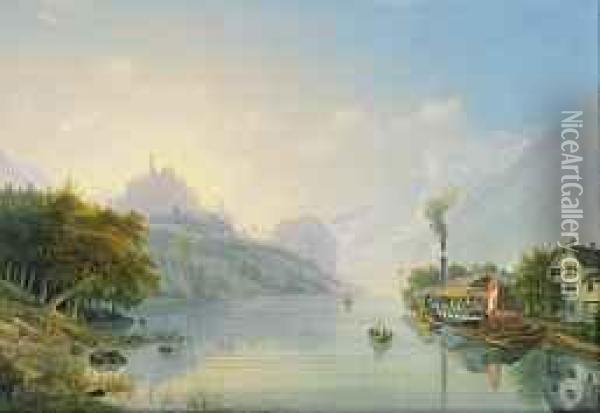 Lac De Brientz Oil Painting - Ludwig Bleuler
