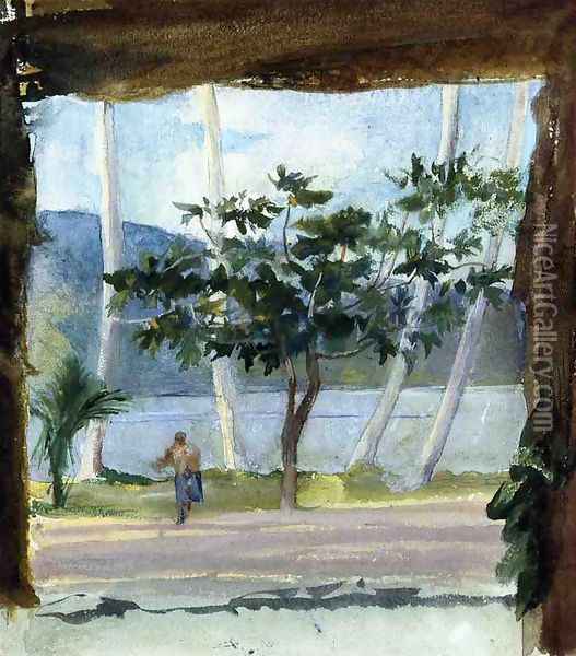 Late Afternoon Fagaloa Bay Oil Painting - John La Farge