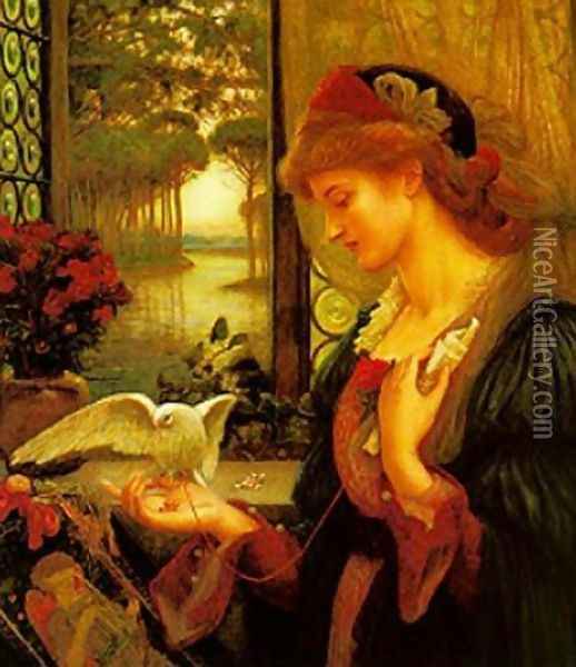 Love's Messenger Oil Painting - Maria Euphrosyne Spartali, later Stillman