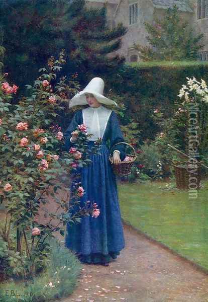 The Roses' Day Oil Painting - Edmund Blair Blair Leighton