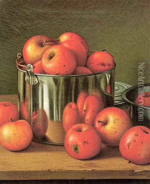 Apples in a Tin Pail 1892 Oil Painting - Levi Wells Prentice