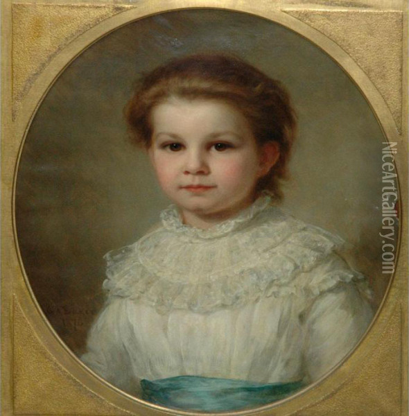 Portrait Of A Child Oil Painting - George Augustus Baker Jnr.