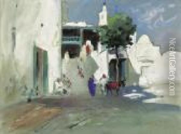 Sidi Bou Said, Tunisia Oil Painting - Hercules Brabazon Brabazon