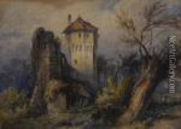 [continental Ruined Castle] Oil Painting - William James Muller