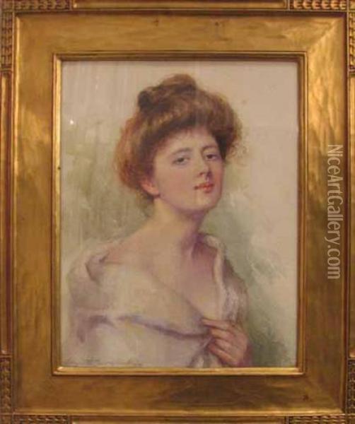 Portrait Of Young Woman Oil Painting - Elizabeth Gowdy Baker