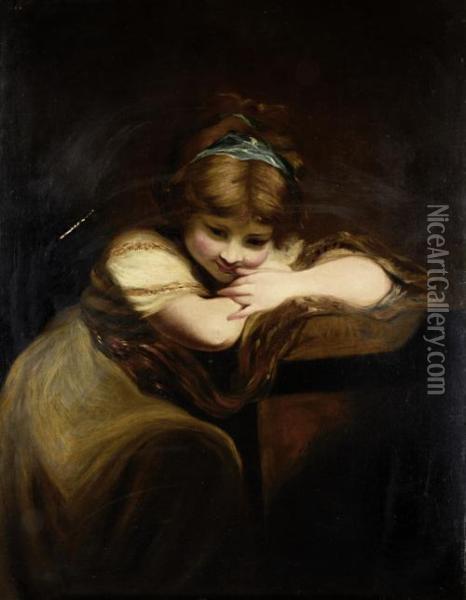 Portrait Of A Girl Oil Painting - Sir Joshua Reynolds