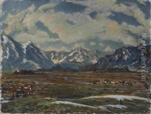 Bei Garmisch Oil Painting - Felix Buergers