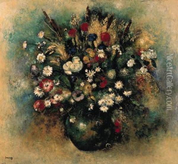 Vase De Fleurs Oil Painting - Paul-Elie Gernez