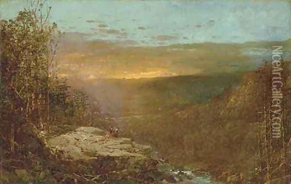 A View From Mount Willard, New Hampshire Oil Painting - William Louis Sonntag