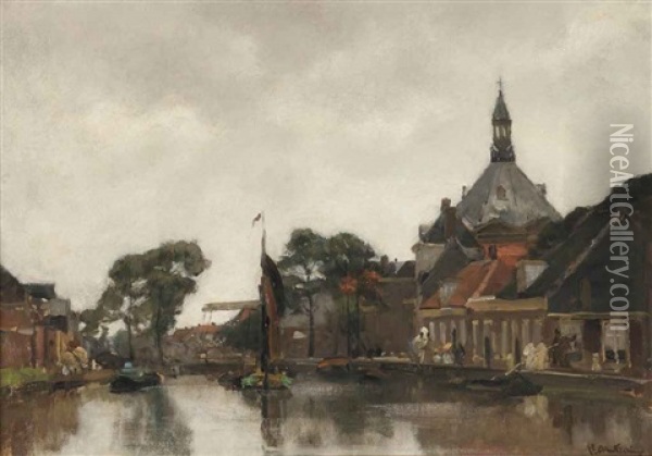 A View Of Hoorn Oil Painting - Floris Arntzenius