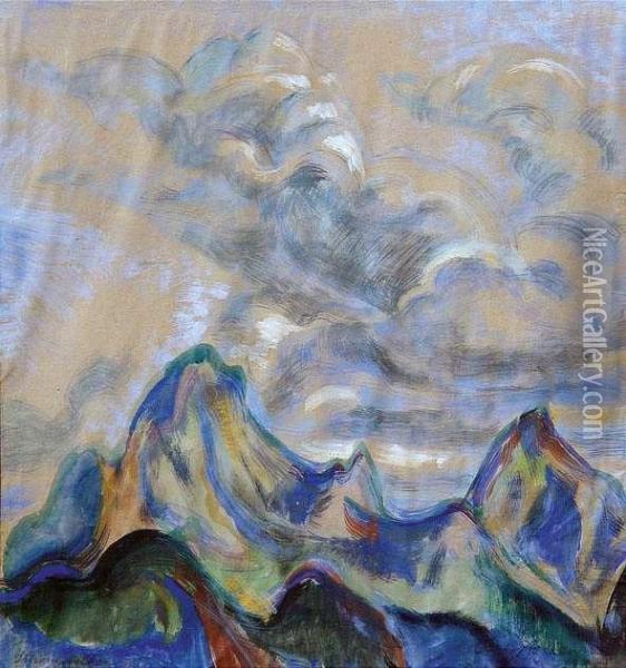 Sturmwolken Oil Painting - Eduard Dollerschell