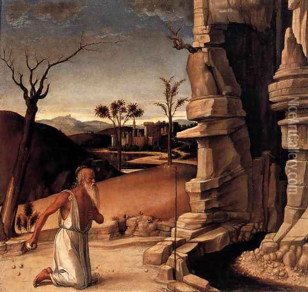 Pesaro Altarpiece (predella) 3 Oil Painting - Giovanni Bellini