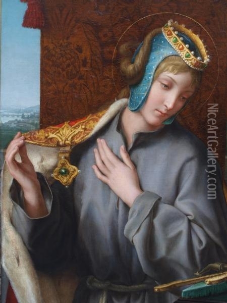 Saint Agnes of Bohemia Oil Painting - Anonymous Artist