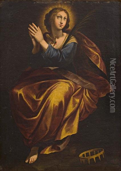 Santa Lucia Oil Painting - Bernardino Cesari