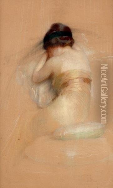 Jeune Femme De Dos Oil Painting - Gaston Bouy