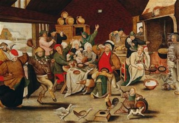 The King Drinks Oil Painting - Pieter Brueghel the Younger