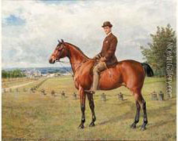 L'entraineur Jim C. Watson A Chantilly Oil Painting - Allen Culpepper Sealey