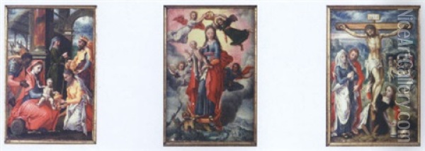 Le Couronnement De La Vierge Oil Painting - Pieter Aertsen