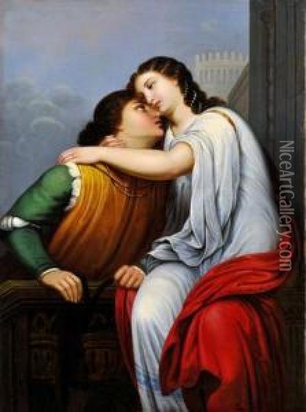 Romeo A Julia Oil Painting - Ede Spiro