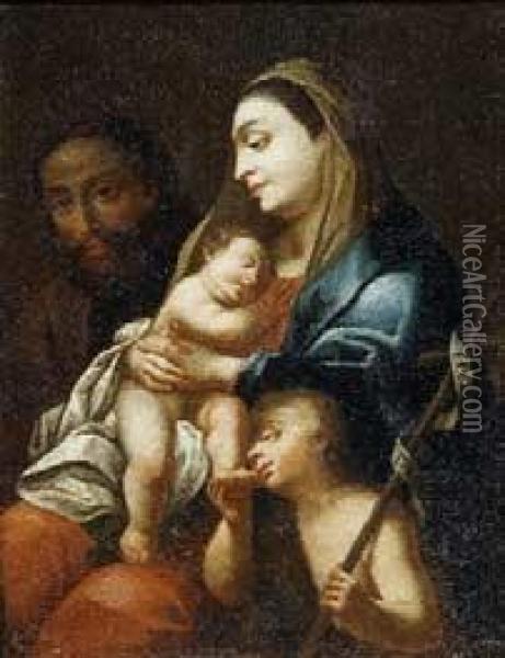 Sacra Famiglia Con San Giovannino Oil Painting - Pellegrino Piola