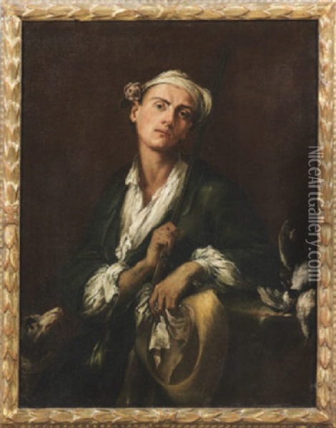 Giovane Cacciatore Oil Painting - Giuseppe Maria Crespi