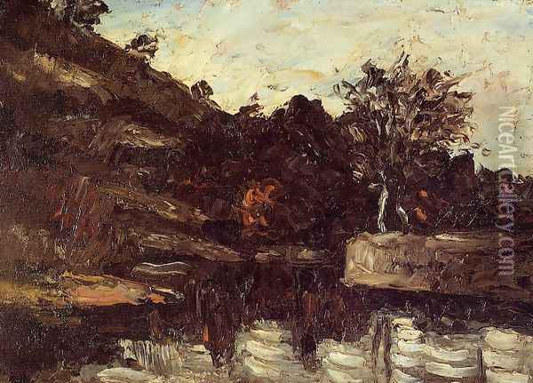 A Bend in the River Oil Painting - Paul Cezanne