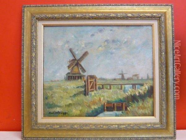 Zaandam Hollande Oil Painting - Henry Lot
