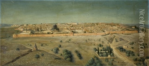 Jerusalem Oil Painting - Sir John Gilbert