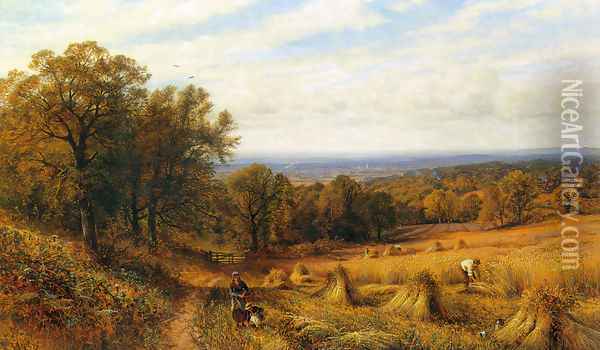 Harvest Time Oil Painting - Alfred Glendening
