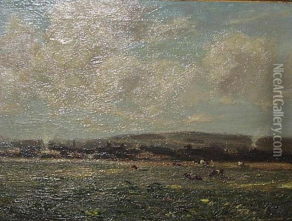 Near Stocksbridge Oil Painting - Ernest Higgins Rigg