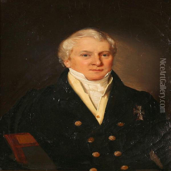 Portrait Of A Gentleman Oil Painting - Louis Aumont