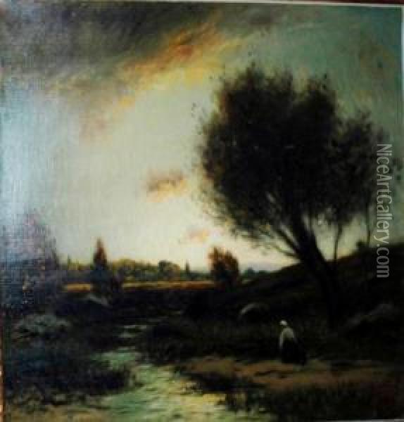 Late Afternoon Oil Painting - George Henry Bogert